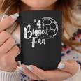 Number 4S Biggest Fan Soccer Player Mom Dad Family  Coffee Mug Personalized Gifts