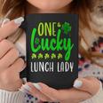 One Lucky Lunch Lady St Patricks Day Irish Shamrock Coffee Mug Funny Gifts