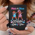 Pink Or Blue Cousin Loves You Black Baby Gender Reveal Party Coffee Mug Unique Gifts