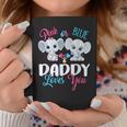 Pink Or Blue Daddy Loves You Elephants-Baby Gender Reveal Coffee Mug Personalized Gifts