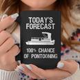 Pontoon Boating Funny - Pontooning Todays Forecast Coffee Mug Unique Gifts