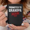 Promoted To Grandpa 2023 Again For New Baby Grandfather Gift For Mens Coffee Mug Unique Gifts
