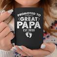 Promoted To Great Papa 2021 Fathers Day Gifts Grandpa Daddy Coffee Mug Funny Gifts