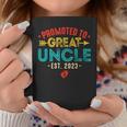 Promoted To Great Uncle 2023 Baby Reveal Fathers Day Gift For Mens Coffee Mug Unique Gifts