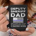 Proud Deputy Sheriff Dad Father Thin Blue Line American Flag Coffee Mug Funny Gifts