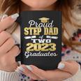 Proud Step Dad Of Two 2023 Graduate Class 2023 Graduation Coffee Mug Unique Gifts