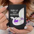Purple Up For The Military Kids Month Funny Elephant Ribbon Coffee Mug Unique Gifts