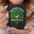 Rainbow Postpartum Mother Baby Nurse St Patricks Day Coffee Mug Personalized Gifts