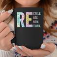 Recycle Reuse Renew Rethink Tie Dye Environmental Activism Coffee Mug Unique Gifts