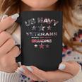Retired United States Veteran Navy Best Grandpa Usa Flag Coffee Mug Funny Gifts