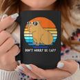 Retro Rodent Funny Capybara Dont Be Worry Be Capy Coffee Mug Unique Gifts