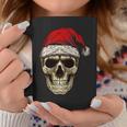 Santa Hat Sugar Skull Day Of The Dead Funny Christmas Skull Coffee Mug Unique Gifts