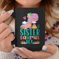 Sister Saurus Rex Dinosaur Dino Design For Kids Coffee Mug Unique Gifts