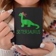 Sistersaurus Fun Dinosaur Sister And BowCoffee Mug Unique Gifts