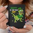 St Patricks Day Leprechaun Dinosaur Dino Happy St Pat Trex Coffee Mug Personalized Gifts