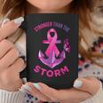 Stronger Than The Storm Fight Breast Cancer Ribbon Wear Pink Coffee Mug Unique Gifts