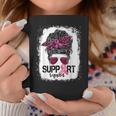 Support Squad Messy Bun Pink Warrior Breast Cancer Awareness V2 Coffee Mug Unique Gifts