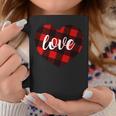 Valentines Days Buffalo Plaid Heart Tee - Men Women T-Shirt Coffee Mug Unique Gifts