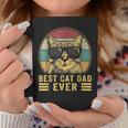 Vintage Best Cat Dad Ever Bump Fit For Men Women Boys Girls Coffee Mug Funny Gifts