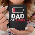 Vintage Dad Dad Of 2 Kids Battery Low Fathers Day Coffee Mug Funny Gifts