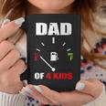 Vintage Dad Dad Of 4 Kids Battery Low Fathers Day Coffee Mug Funny Gifts