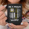Vintage Im A Proud Coast Guard Wife With American Flag Coffee Mug Funny Gifts