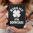Vintage Kiss Me Im Iowish Shamrock Funny St Patricks Day Coffee Mug Funny Gifts