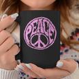 Vintage Pink Peace Sign 60S 70S Hippie Retro Peace Symbol Coffee Mug Unique Gifts