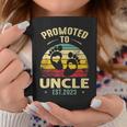 Vintage Promoted To Uncle 2023 Baby Feet New Uncle Coffee Mug Funny Gifts