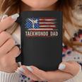 Vintage Taekwondo Dad American Usa Flag Sports The Kick Coffee Mug Funny Gifts