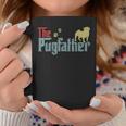 Vintage The Pugfather Happy Fathers Day Pug Lover Coffee Mug Funny Gifts