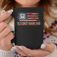 Vintage US Coast Guard Dad American Flag Veteran Gift Coffee Mug Funny Gifts