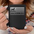 Vintage Usa American Flag Proud Pitbull Dog Dad Silhouette Coffee Mug Funny Gifts