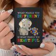 What Makes You Different Elephant Mom Autism Awareness Coffee Mug Personalized Gifts