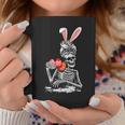 Woman Skeleton Bunny Ears Egg Hunting Easter Bones Spring Coffee Mug Personalized Gifts