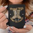 Womens 4Th Of July Celebration Proud Wife Of An Army Veteran Spouse Coffee Mug Funny Gifts