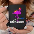 Womens Fire Fighter Flamingo Exotic Bird Funny Firefighter Fireman Coffee Mug Funny Gifts