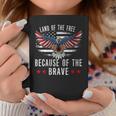 Womens Land Of The FreeBecause Of The Brave Memorial Day Patriotic Coffee Mug Funny Gifts