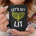 Womens Lets Get Lit Jewish - Humor Funny Gift Hanukkah Coffee Mug Funny Gifts