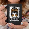 Womens Raising My Husband Is Exhausting Messy Bun Wife Funny Saying Coffee Mug Funny Gifts