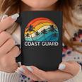 Womens Retro Coast Guard Beach Vintage Surf Palm Men Women Coffee Mug Funny Gifts