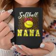 Womens Softball Baseball Nana Leopard Funny Mothers Day 2023Coffee Mug Unique Gifts
