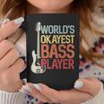 Worlds Okayest Bass Player Bassists Musician Coffee Mug Funny Gifts