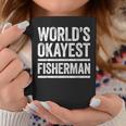 Worlds Okayest Fisherman Best Fisher Ever Gift Coffee Mug Funny Gifts