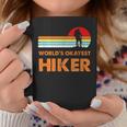 Worlds Okayest Hiker Vintage Retro Hiking Camping Gift Men Coffee Mug Funny Gifts