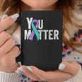 You Matter - Suicide Prevention Teal Purple Awareness Ribbon Coffee Mug Unique Gifts