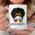 Art Teacher African Women Messy Bun Black History Month Coffee Mug Funny Gifts