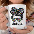 Be Kind Messy Bun Girls Kids Autism Awareness Kindness Month Coffee Mug Unique Gifts