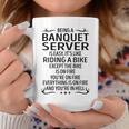Being A Banquet Server Like Riding A Bike Coffee Mug Funny Gifts