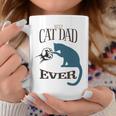 Best Cat Dad Ever Fist Bump Blue Cat Personalized Cat Dad Coffee Mug Unique Gifts